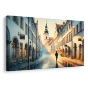 Slika sprehod po jutranji ulici - 30x20