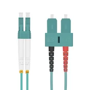 helos LWL OM3 Patchkabel Duplex LSZH 3,0mm LC/SC aqua 3,0m