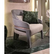 Casa Padrino luxury armchair gray/blue 74 x 73 x H. 83.5 cm - Living room armchair - Hotel armchair - Living room furniture - Hotel furniture - Luxury furniture