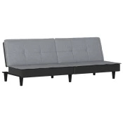 MAISON CHIC Raztegljiv kavč - Raztegljivi divan svetlo sivo blago, (21728593)