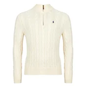 Polo Ralph Lauren PULL DEMI ZIP EN MAILL TORSADEE Bež