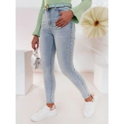 Spodnie damskie jeansowe skinny w serca JENIVIA niebieskie Dstreet