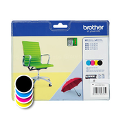 Brother tinta LC-229XL, LC-225XL Original Kombinirano pakiranje Crn, Cijan, Purpurno crven, Žut LC229XLVALBPDR