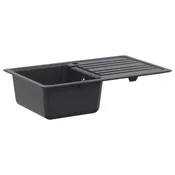 vidaXL Kuhinjsko korito z odcejalnikom Granit 76,5 cm x 46 cm x 28 cm