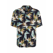 Blossoms Resort Shirt Black/Floral