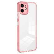 Hibridna maska Crystal Bumper s ugradenom zaštitom zadnje kamere za iPhone 12 - metallic pink