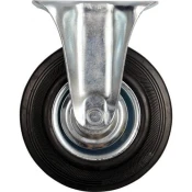 TOYA Vorelovo fiksno kolesce s črno gumo 160 mm 87305