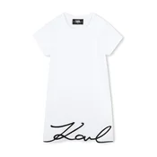 Karl Lagerfeld Kids Vsakodnevna obleka Z30454 D Bela Regular Fit