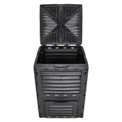 VEVOR Posoda za kompost 607x605x825 cm Črna