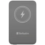 Power bank, magnetski (bežični), 10.000 mAh, VERBATIM MCP-10, sivi 32249