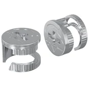 Vidaxl Matice z zamikom 2 szt. srebrna 15 x 11,5 mm Kovina