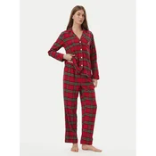 LAUREN RALPH LAUREN Pižama ILN92551F Rdeča Relaxed Fit