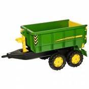 Rollytoys prikolica za traktor John Deere kiper zelena