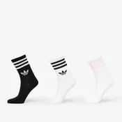 Nogavice adidas 3-Stripes Crew Socks 3-Pack White/ Night Indigo/ White M