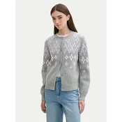 Tom Tailor Denim Pletena jopica 1043970 Siva Regular Fit