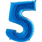 shumee Folija balon številka 5 moder - 102 cm Grabo