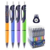 Semi-Gel kemični svinčnik 1,0 mm TORENT trikotno telo (4 barve v paketu)