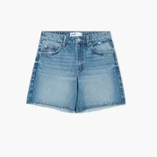 Cropp - Denim kratke hlače z učinkom pranja - modra