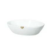 Brandani Servirna skleda Amore Mio 17,5x13x5cm / črte / porcelan