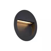 Moderna Vgradna Stenska Svetilka Črna z LED IP65 - Gem