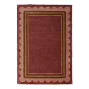 Bordo rdeča ročno tkana volnena preproga 120x170 cm Lois – Flair Rugs