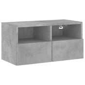 MAISON CHIC Stenska TV omarica - TV stojalo - Televizijska omarica betonsko siva 60x30x30 cm inženirski les, (21700096)