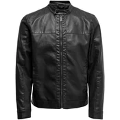 Only & Sons MIKE PU RACER JACKET OTW 22012339 Črna
