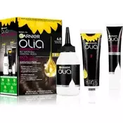 Garnier Olia Big Kit permanentna barva za lase odtenek 4.0 Dark Brown