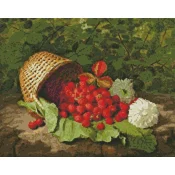 Rayher. Diamantni mozaik, Basket with strawberries