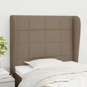 vidaXL Vzglavje z ušesi taupe 83x23x118/128 cm blago