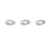 Philips 59902/11/PN - SET od 3 ugradne svetiljke za kupatilo ROOTS 3xGU10/35W