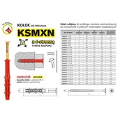shumee HITROMONTAŽNI ZATIČ KSMXN 6*40MM - 2 STO - KXH 6*40