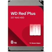 WD NAS trdi disk Red Plus WD80EFPX (3,5 SATA 6Gb/s 5640rpm 256MB), 8TB