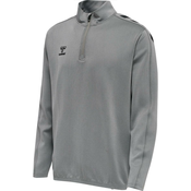 Hummel Sportska sweater majica, siva melange / crna