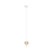 MAXLIGHT P0575 - LED luster na sajli PALLONCINI 2xLED/3W/230V precnik 12 cm bež