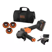 BLACK+DECKER Akumulatorska kutna brusilica 115 mm 18 V, 1x 2,0 Ah BCG6L8D1S