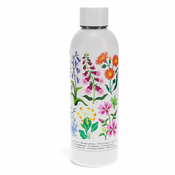 Bela steklenica za vodo iz nerjavečega jekla 500 ml Wild Flowers – Rex London