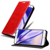 Cadorabo Cadorabo Ohišje, združljivo z Huawei NOVA PLUS v rdeče jabolko - Zaščitni ovitek z magnetnim zapiranjem, stoječo funkcijo in režo za kartice, (20549054)