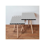 Hanah Home Sklapajuci Stocic 2 Komada 2SHP393 - Belo