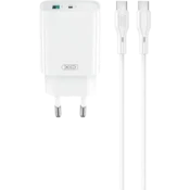 Stenski polnilnik XO CE29 PD 20W z USB-C in USB + USB-C kabel