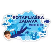 Personal Personalizirana podloga - Modri rojstni dan