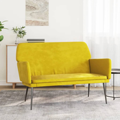 vidaXL Klop rumena 108x79x79 cm žamet
