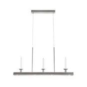 Markslöjd LED viseča svetilka Dining, nikelj, železo, dolžina 82 cm, dim. - Dnevna soba/jedilnica - nikelj satiniran - Kovina