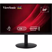 ViewSonic VG2409U-2 LED Office Monitor 60 cm (23.8 inch) Swivel and height adjustable with USB-C docking station Full HD 16:9 4ms IPS 350cd/m2 1