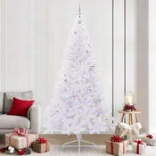 Vidaxl Umestno božično drevo med 300 LED Bela 240 cm PVC in jeklo