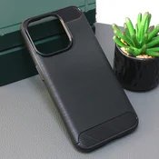 TERACELL Maska za telefon iPhone 15 Pro 6.1, Silikonska, Crna
