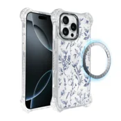 shumee Ovitek za iPhone 16 Pro Max IBIZU DropGuard Ultra z MagSafe, Pastel Bloom, Azure Whispers