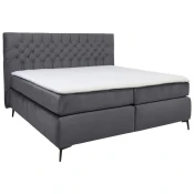 Esposa BOXSPRING POSTELJA 160 cm  x 200 cm , tekstil siva