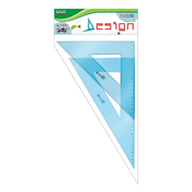RAVNILO TRIKOTNIK SET 45° IN 60° 30CM LEBEZ PVC SVETLO MODER 761