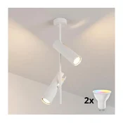 Brilagi - LED RGBW zatemljiv lestenec na drogu BRANCH 2xGU10/6,5W/230V beli